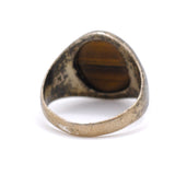 Vintage Sterling Tigers Eye Cabochon Ring 9.75
