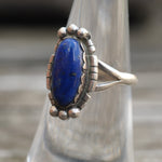 Vintage Sterling Lapis Ring 6.25