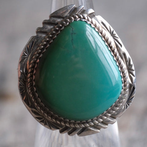 Vintage Sterling Carico Lake Turquoise Ring 5