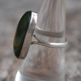 Vintage Sterling Green Carnelian Ring 6.75