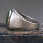 Vintage Sterling Serpentine Signet Ring 10.5