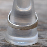 Vintage Sterling Onyx and Mother Of Pearl Inlay Ring 10.75