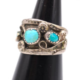 Vintage Sterling 3-Stone Turquoise Ring 8