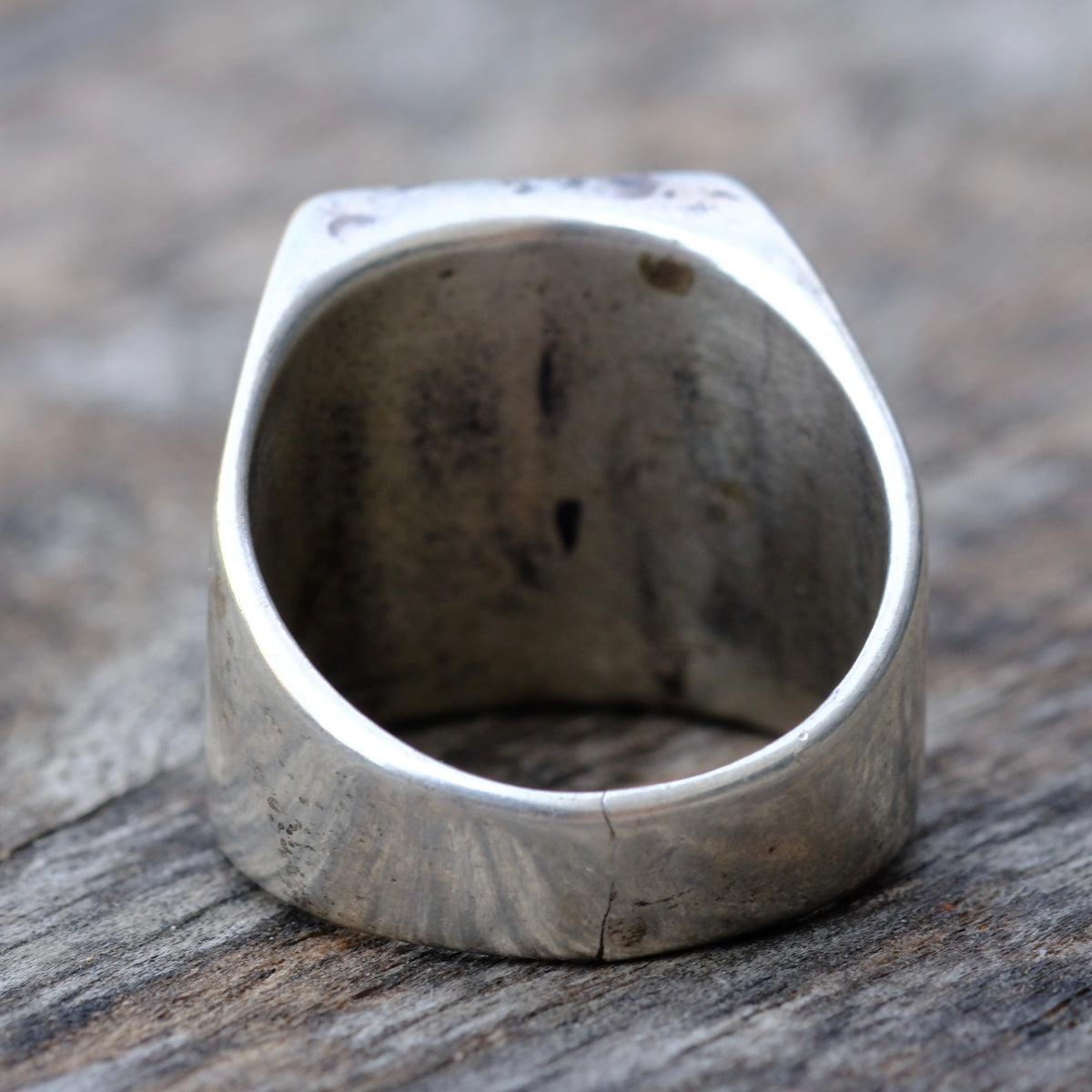 Vintage Sterling Turquoise and Coral Inlay Ring 9.5