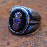 Vintage Sterling FLT ODD FELLOWS Signet Ring 7.5