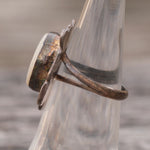 Vintage Sterling Mother Of Pearl Ring 5