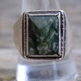 Vintage Sterling Agate Ring  11