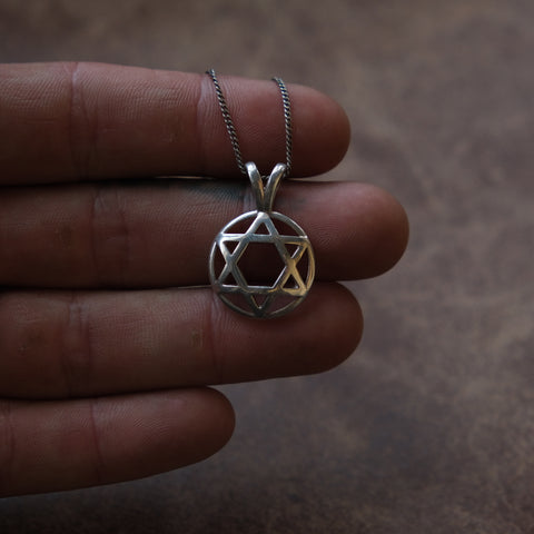 Vintage Sterling Pentagram Necklace