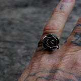 Vintage Sterling Silver Rose Ring 6