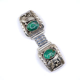 Vintage Sterling Turquoise Feather Watch Band