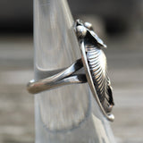 Vintage Sterling Silver Leaf Ring 5.5