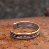 Vintage Sterling Silver Braided Cuff