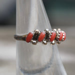 Vintage Sterling Coral Band 6.25