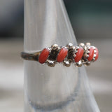 Vintage Sterling Coral Band 6.25