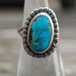 Vintage Sterling Turquoise Ring 4.25