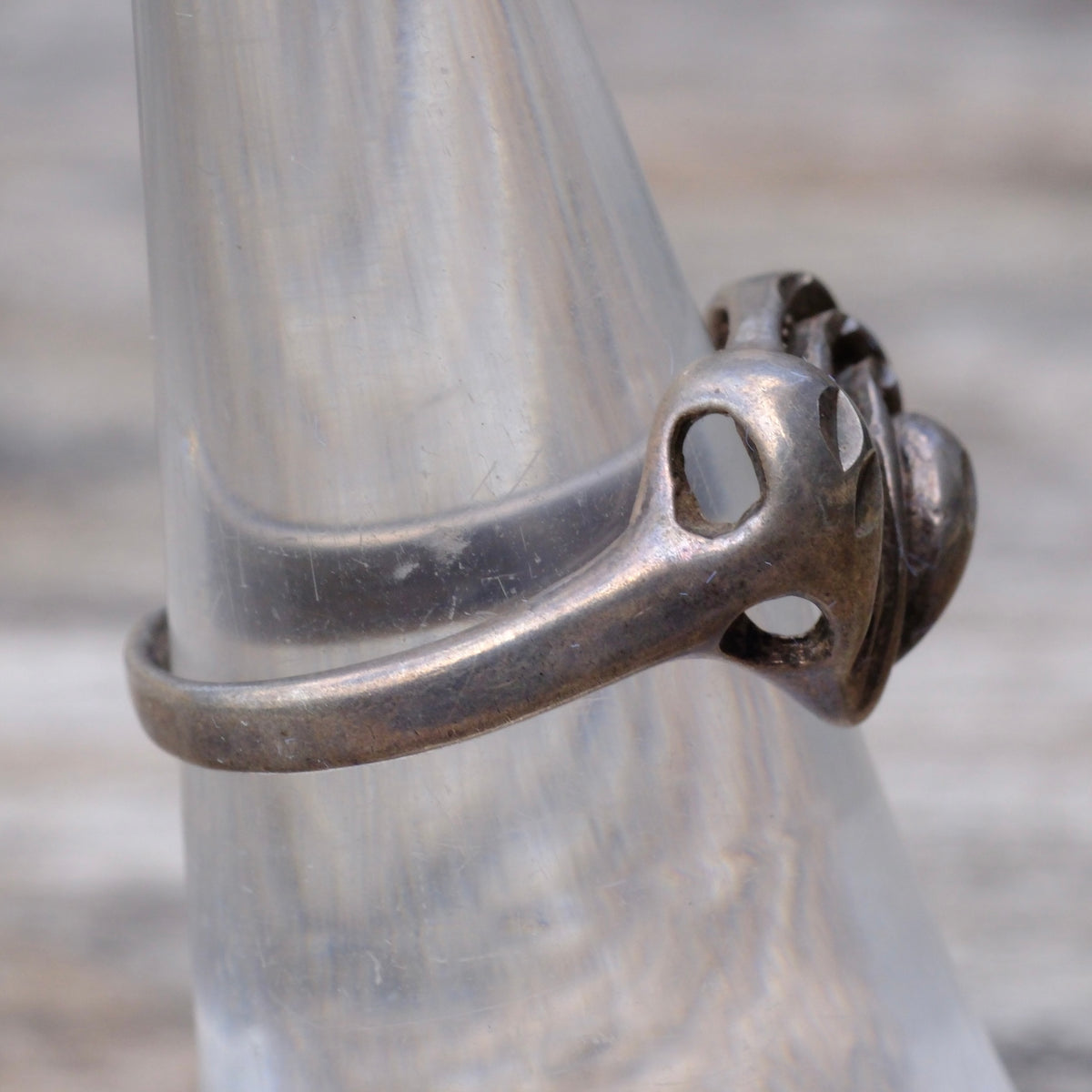 Vintage Sterling Silver Heart Ring 6.25