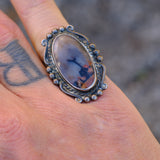 Vintage Sterling Petrified Wood Ring 5