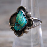Vintage Sterling Turquoise Ring 6.75