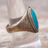Vintage Sterling Turquoise Ring 9.5