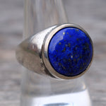 Vintage Sterling Lapis Ring 9.25