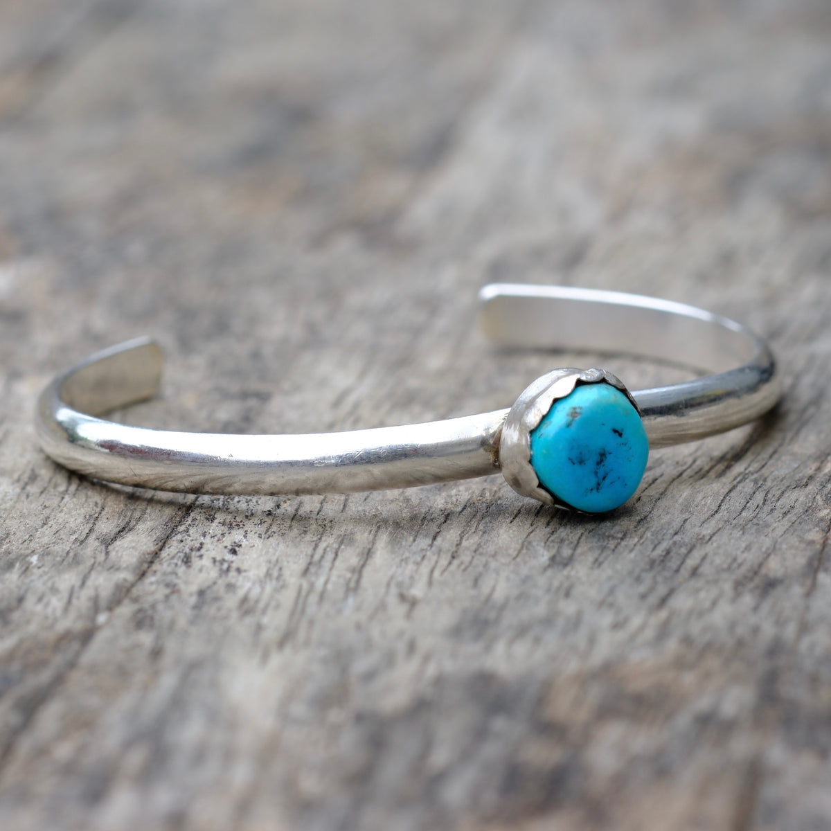 Vintage Sterling Silver Turquoise Cuff Bracelet