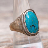 Vintage Sterling Turquoise Ring 9.5