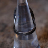 Vintage Sterling Petrified Wood Ring 7