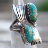 Vintage Sterling 2-Stone Turquoise Ring 6