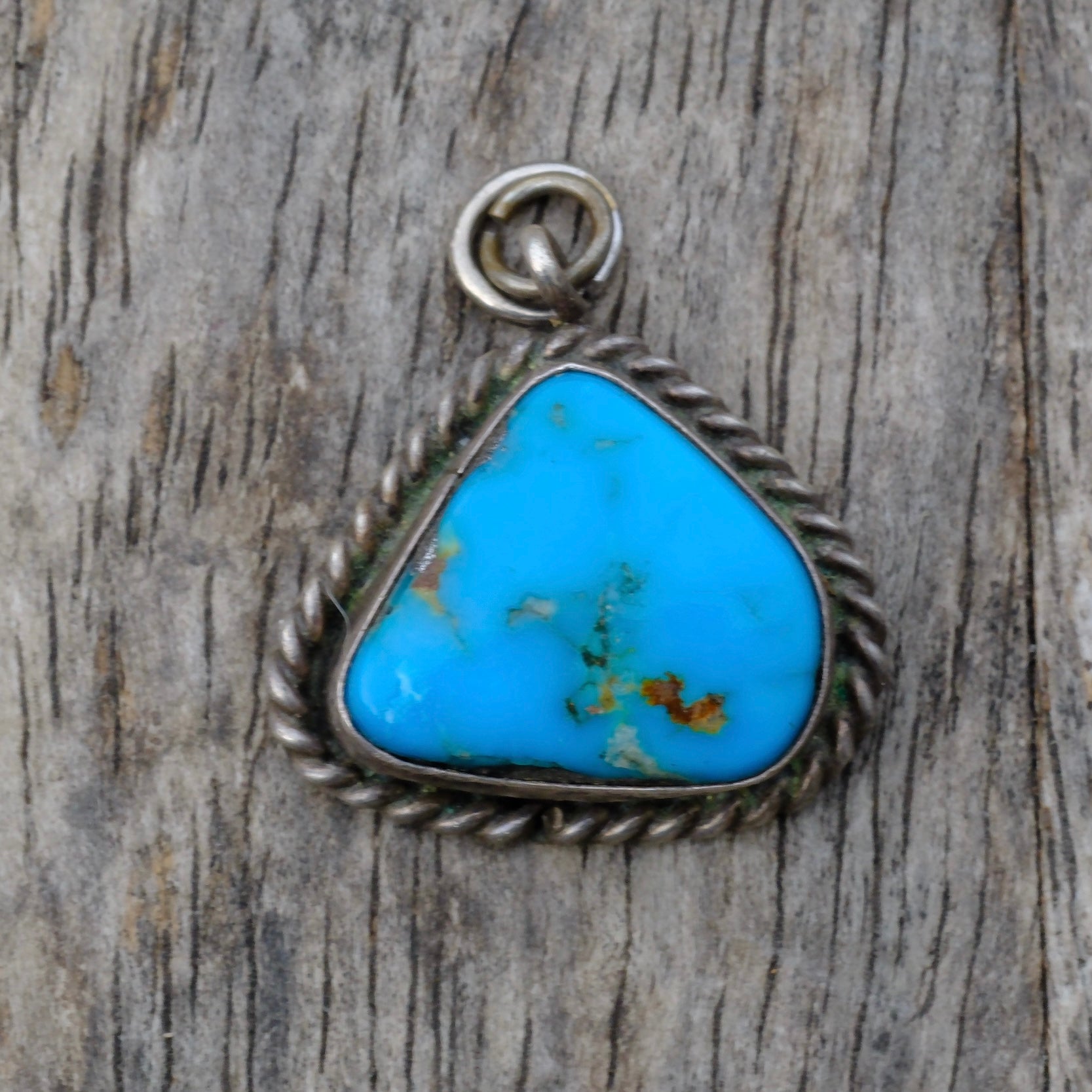 Vintage Sterling Turquoise Pendant