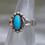 Vintage Sterling Turquoise Ring 2.75