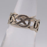 Vintage Sterling Silver Celtic Band Ring 6.25