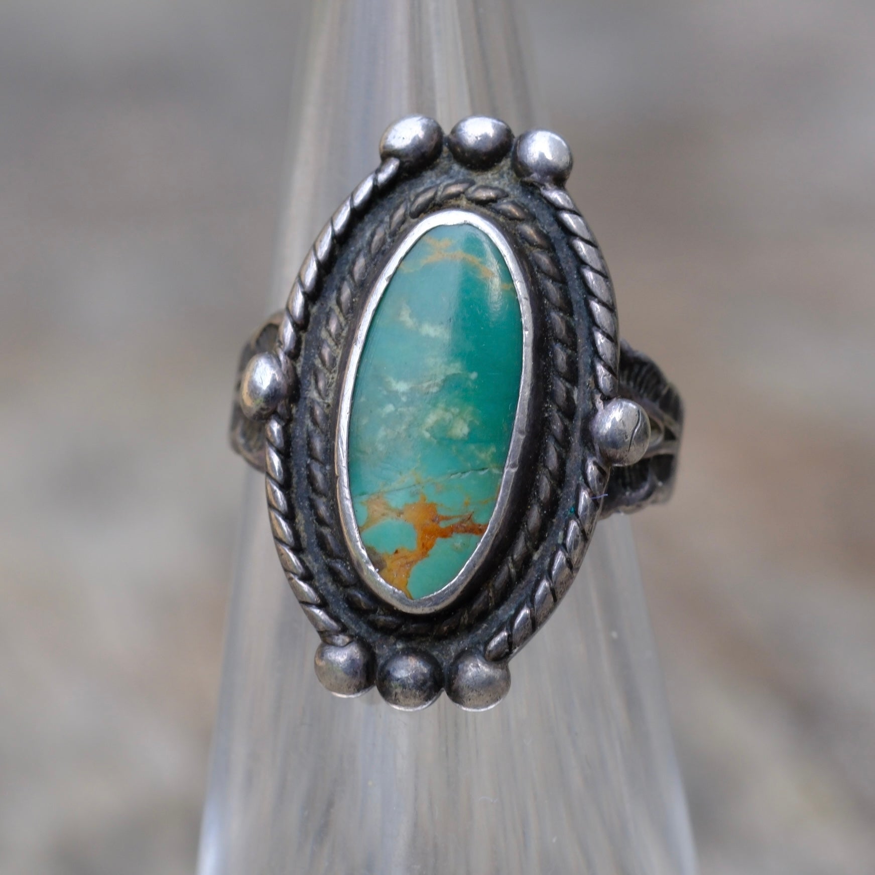 Vintage Sterling Turquoise Ring 4