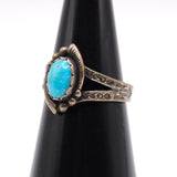 Vintage Sterling Turquoise Ring 5.5