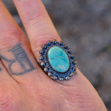 Vintage Sterling Turquoise Ring 5.5