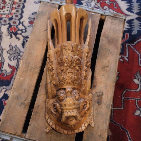 Vintage Hand Carved Barong Mask