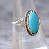 Vintage Sterling Turquoise Ring 7.25