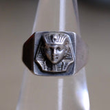 Vintage Sterling Silver Pharaoh Signet 5