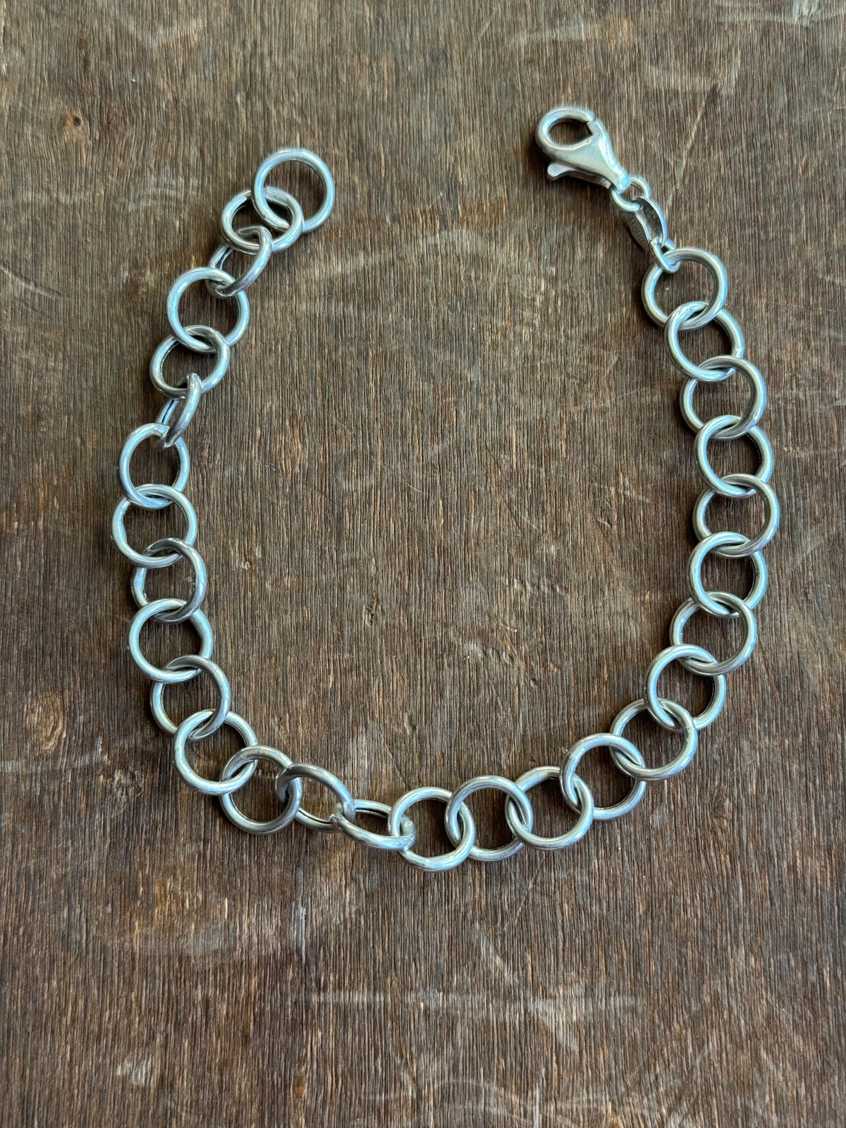 Vintage Sterling Silver 8” Cable Chain Bracelet