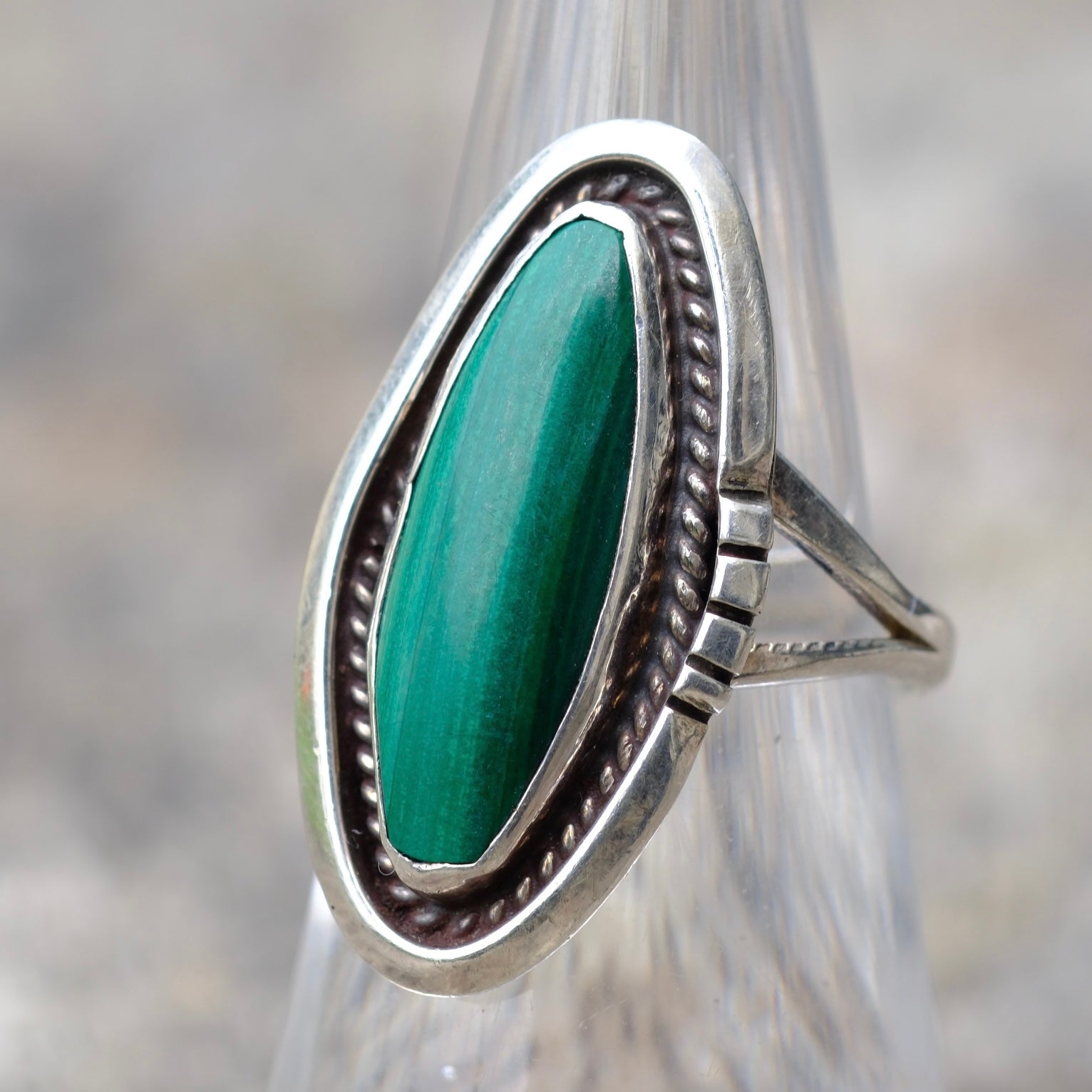Vintage Sterling Turquoise Ring 6.25