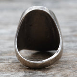 Vintage Sterling Crushed Turquoise Inlay Ring 8