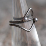 Vintage Sterling Modernist Ring 4