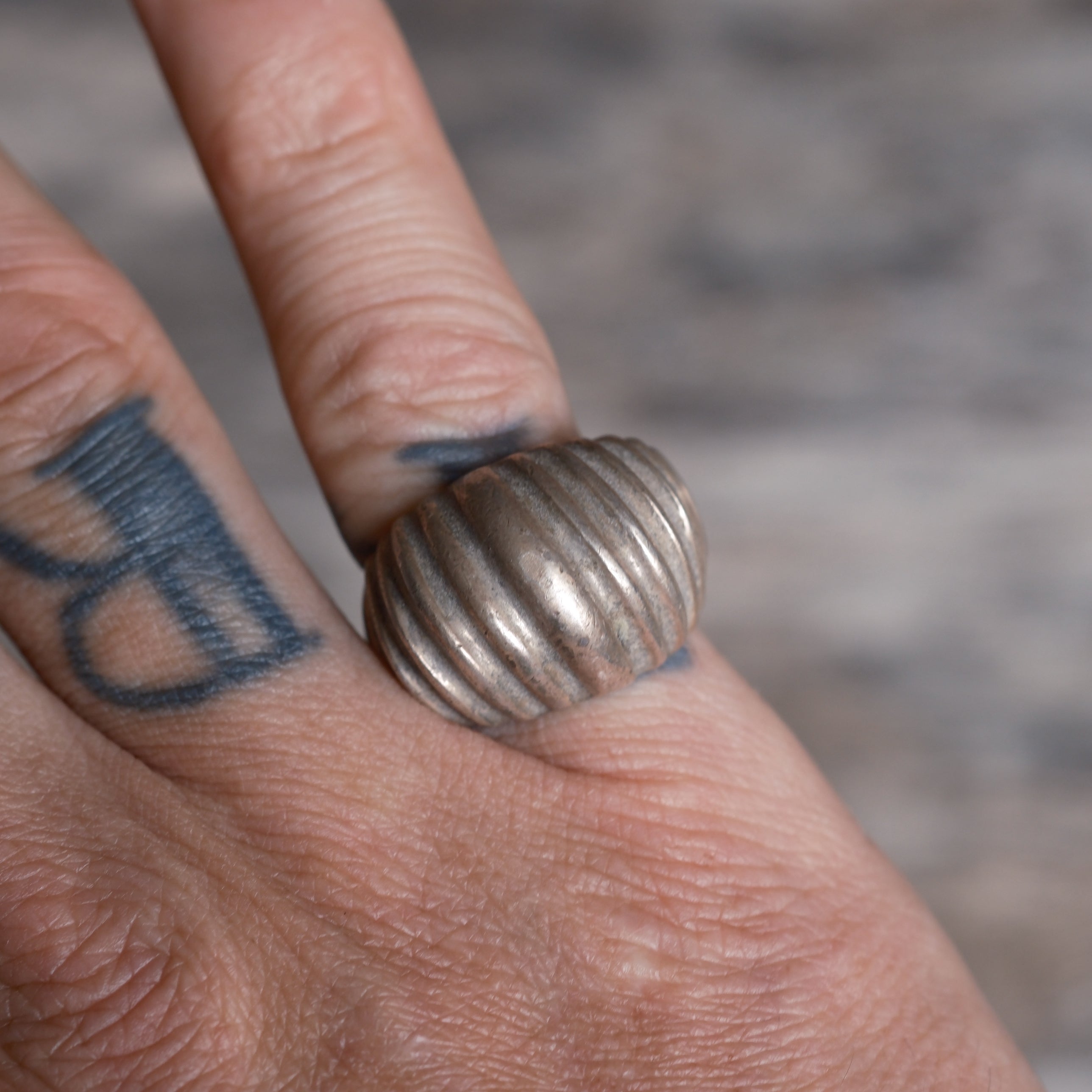 Vintage Sterling Silver Modernist Ring 8
