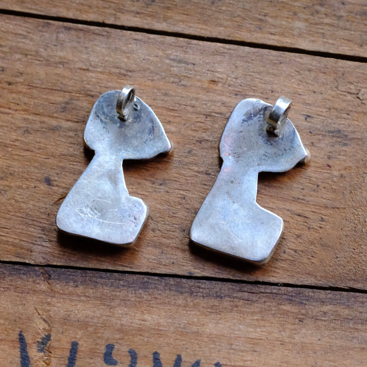 Sterling Silver Blue Collar Inlay Snoopy Pendant