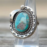 Vintage Sterling Turquoise Ring 7.25