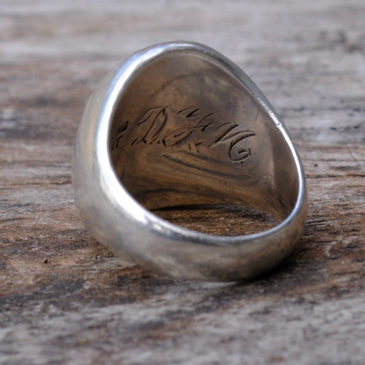 Vintage Sterling Silver Signet Ring 3.5