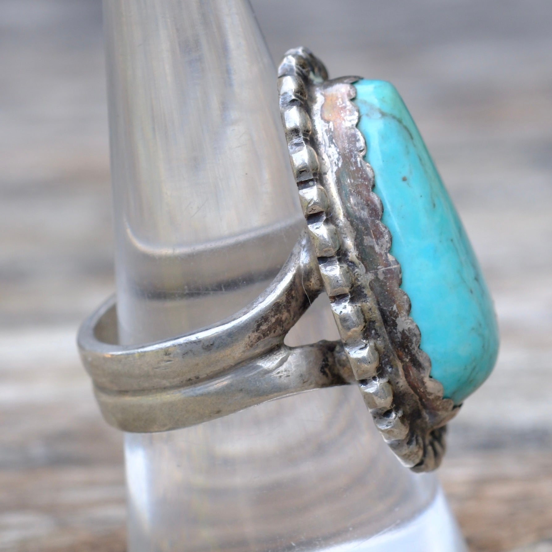 Vintage Sterling Turquoise Ring 9