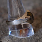 Vintage Sterling Tigers Eye Inlay Ring 12