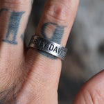 Vintage Sterling Silver Harley Davidson Band 11.25