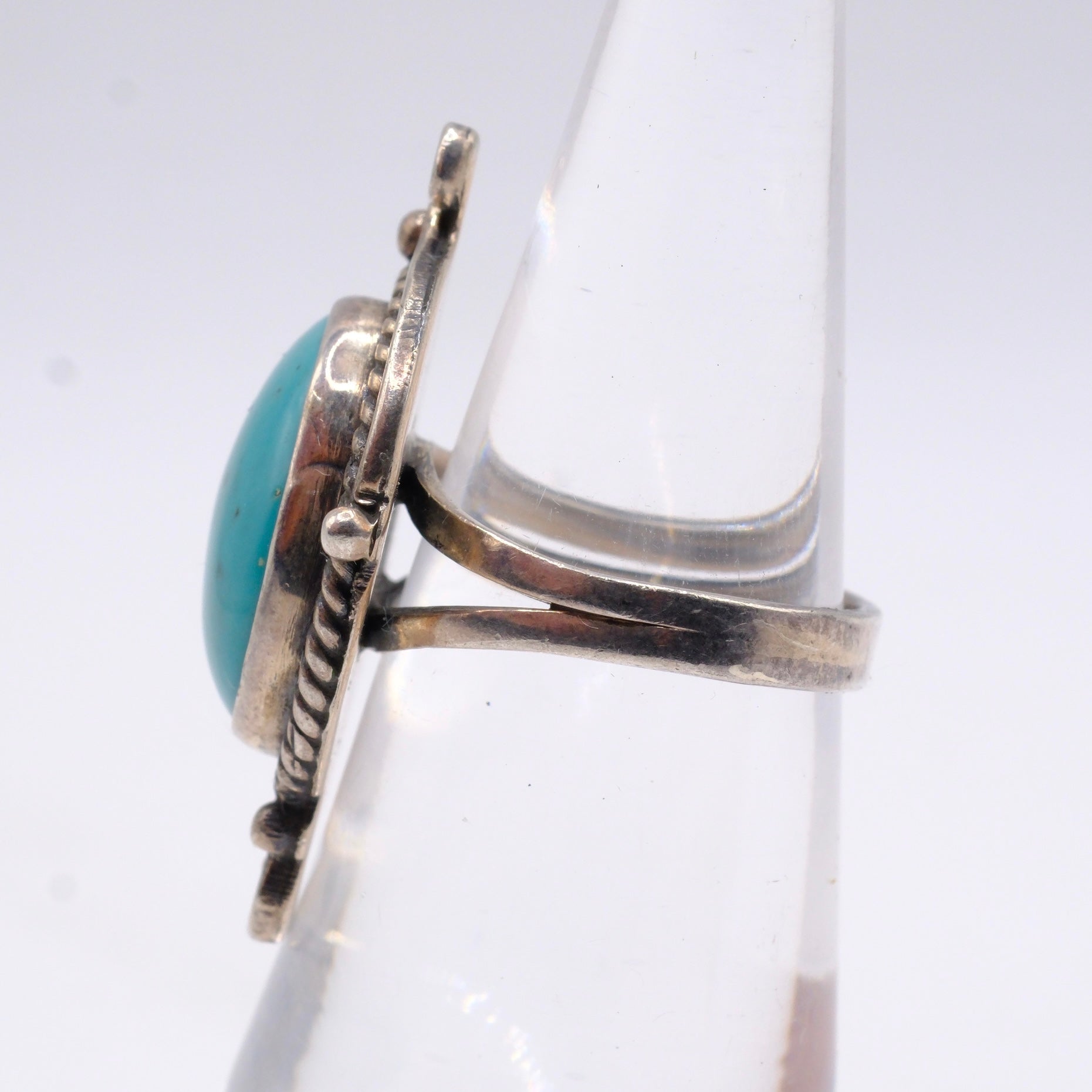 Vintage Sterling Turquoise Ring 5.5
