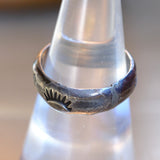 Vintage Sterling Silver Stamped Band 7.25